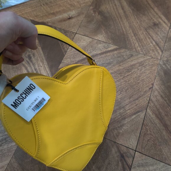 MOSCHINO Leather Biker Jacket Heart Handbag new $1727.00 - Picture 2 of 5